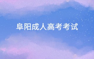 阜陽成人高考考試